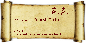 Polster Pompónia névjegykártya